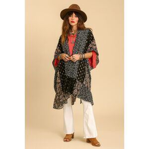 Umgee NWT Boutique Boho Gypsy KIMONO VTG Vibes Paisley